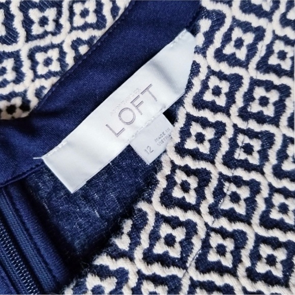 Loft  Geometric Patterned Dress - Picture 3 of 4